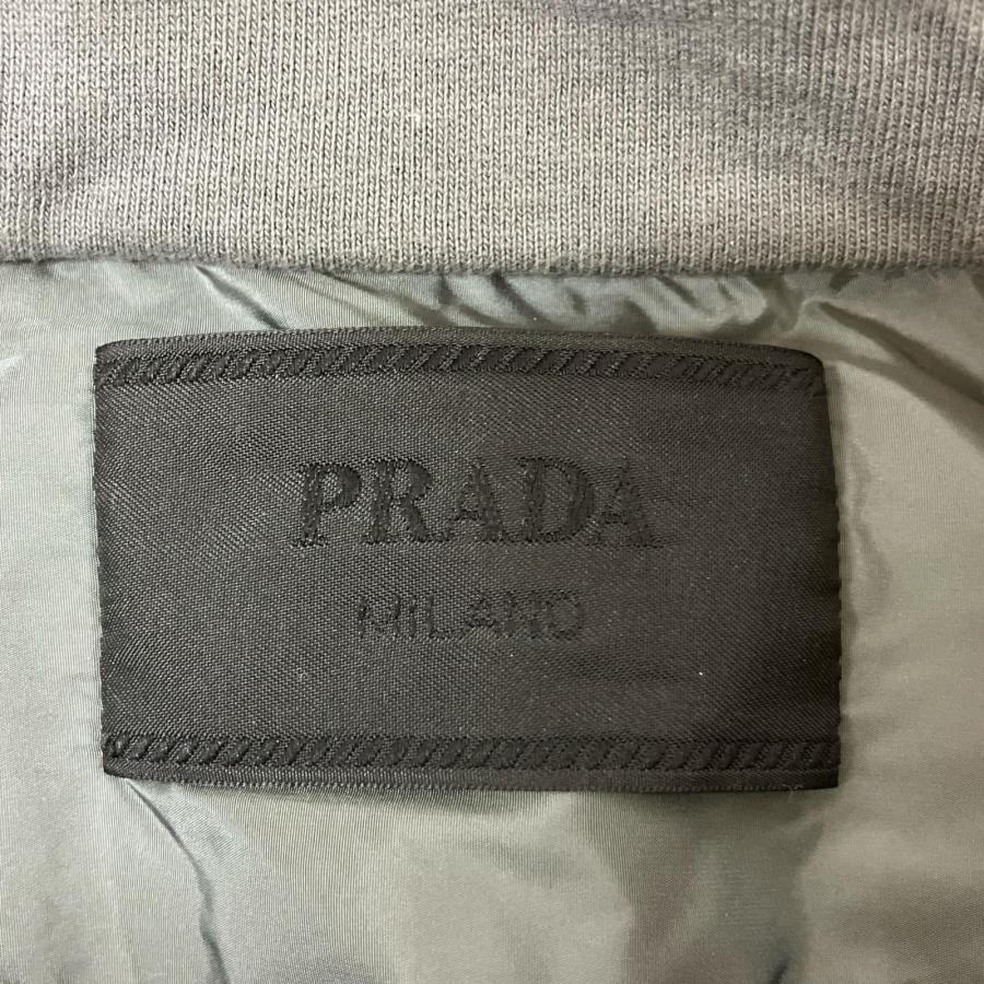 PRADA プラダ UJL20A グレー トライアングルロゴ プルオーバー フーディ　23AW カーキ トップス コットン メンズ 中古_3