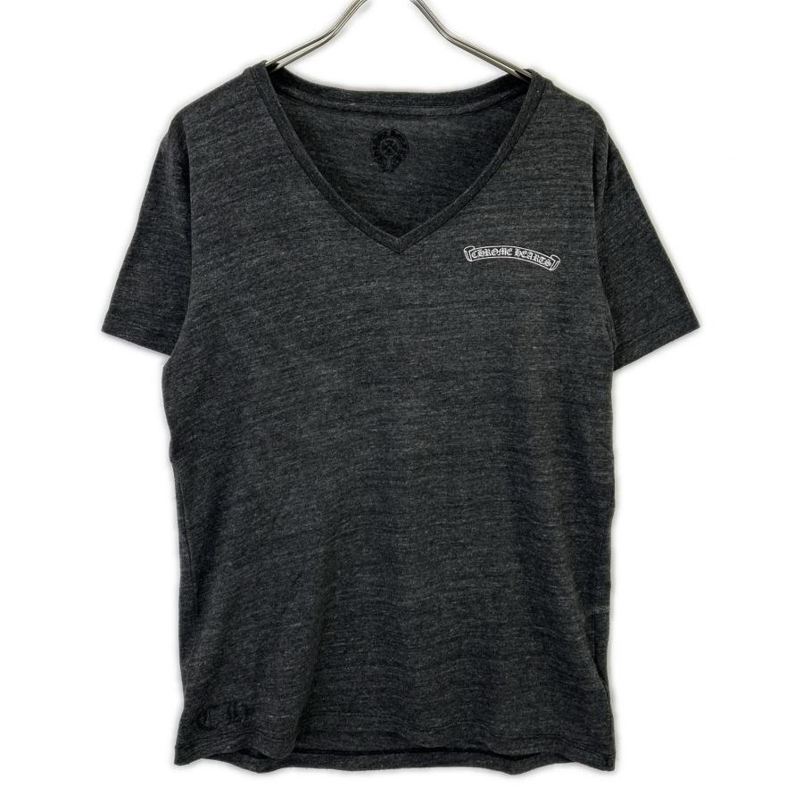 クロムハーツ　フレアニーヴィンテージVネックTシャツ美品‼︎ Chrome Hearts クロムハーツ フレアニー プリントロゴ Vネック 半袖T