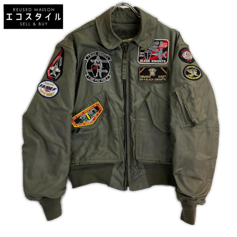 MILITARY ミリタリー カーキ 87年製 CWU45-P SCOVILLジップ パッチ付き