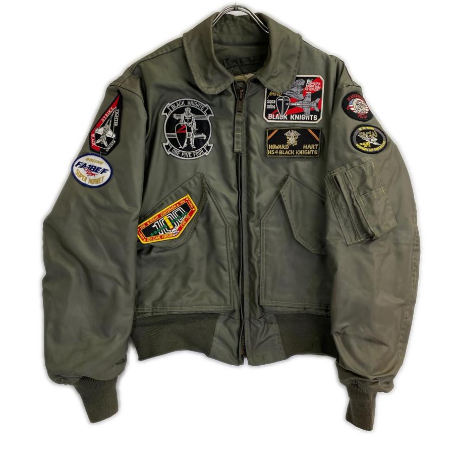 MILITARY ミリタリー カーキ 87年製 CWU45-P SCOVILLジップ パッチ付き