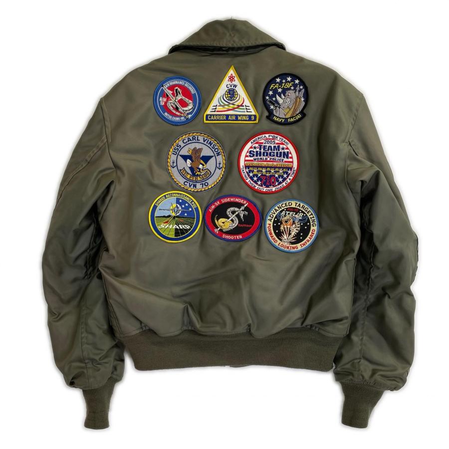 MILITARY ミリタリー カーキ 87年製 CWU45-P SCOVILLジップ パッチ付き