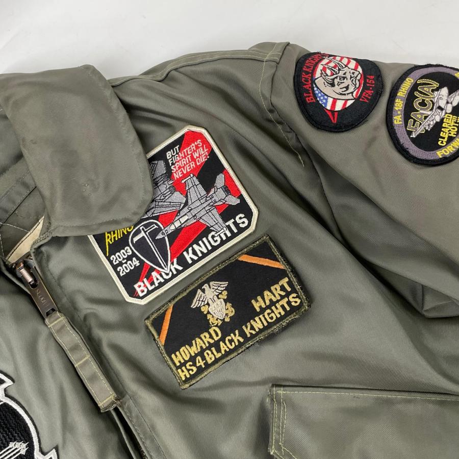 MILITARY ミリタリー カーキ 87年製 CWU45-P SCOVILLジップ パッチ付き