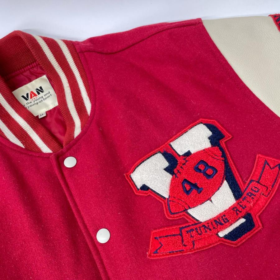 VAN JAC スタジャン レッド×ホワイト VAN JACKET INC. ヴァン