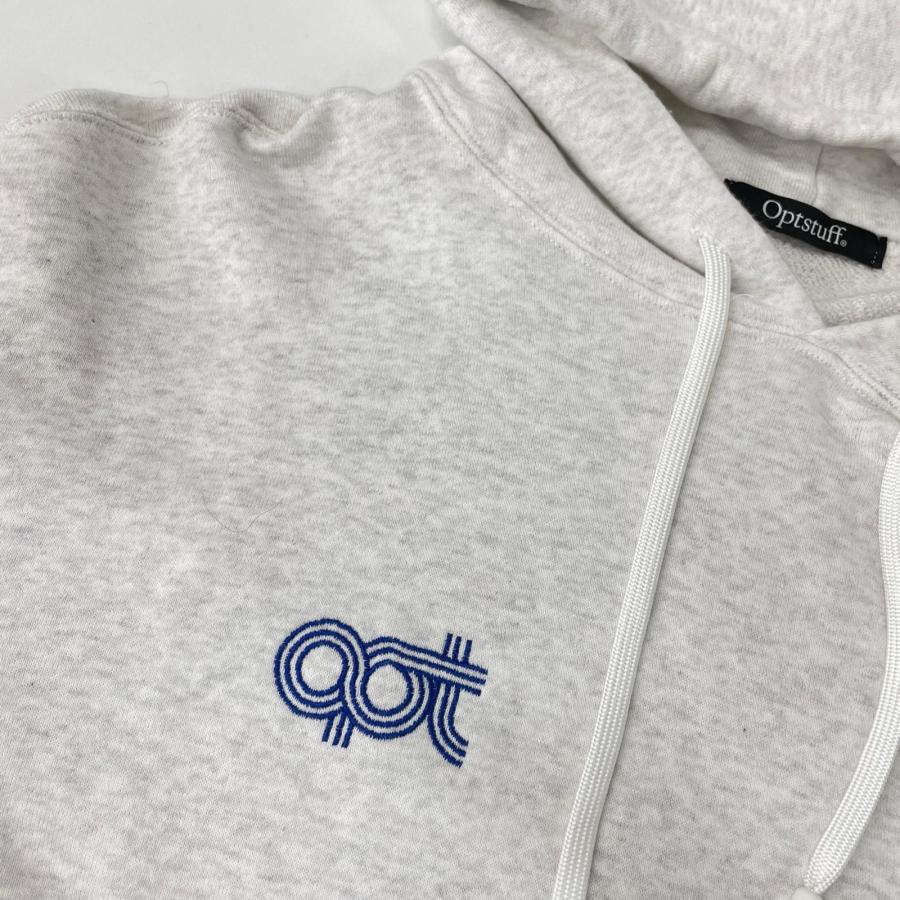 オプトスタフ OPT10004 ﾎﾜｲﾄ ｺｯﾄﾝ ﾛｺﾞ刺繍 ﾊﾟｰｶｰ XL Optstuff オプトスタフ OPT10004 グレー ロゴスウェットパーカー XL
