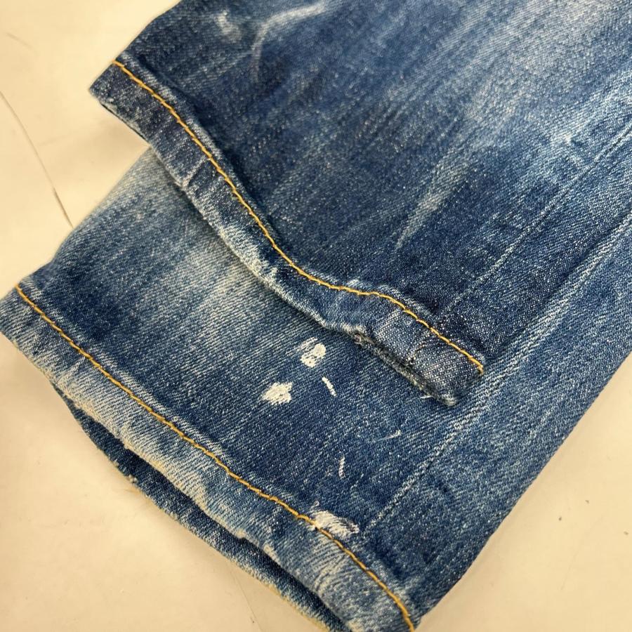 DSQUARED2 ディースクエアード 18年 S71LB0452 ダメージ ペイント加工 SKATER JEAN 42 メンズ