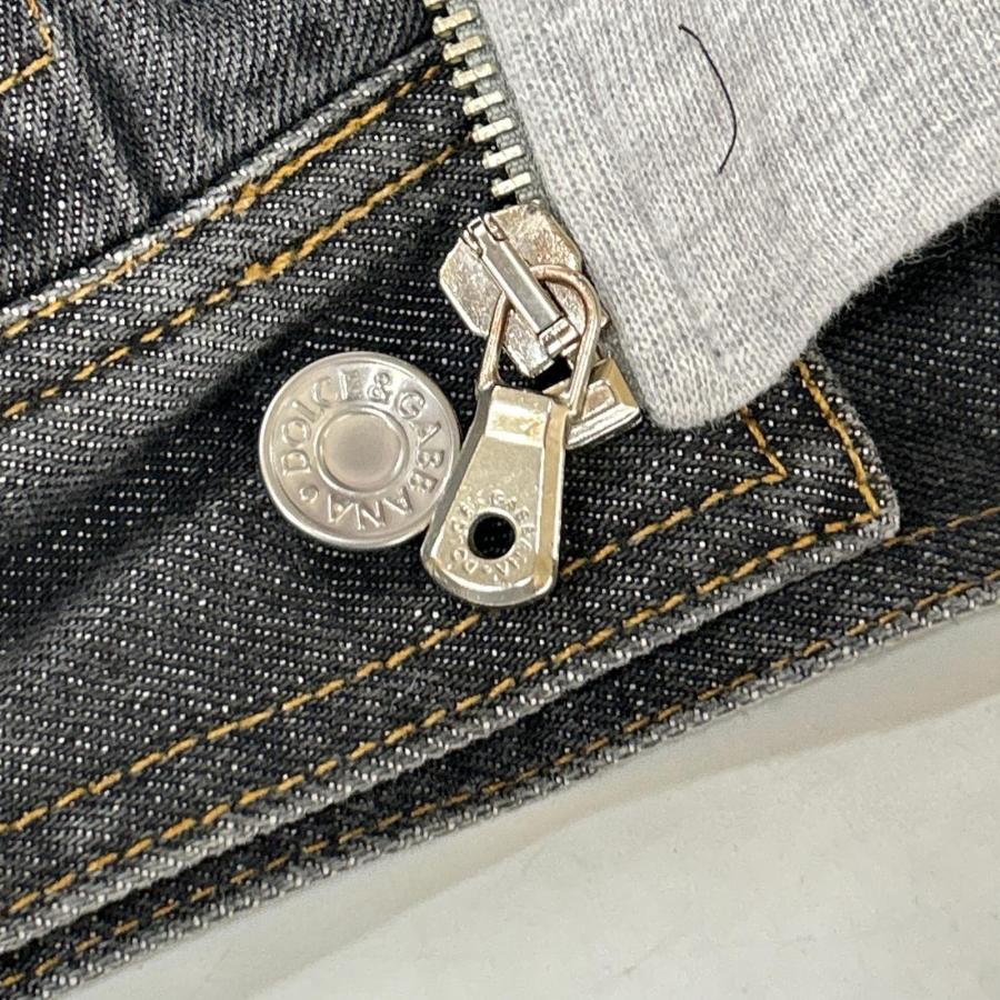 極美品 ドルチェアンドガッバーナ ニットドッキング デニムジャケット