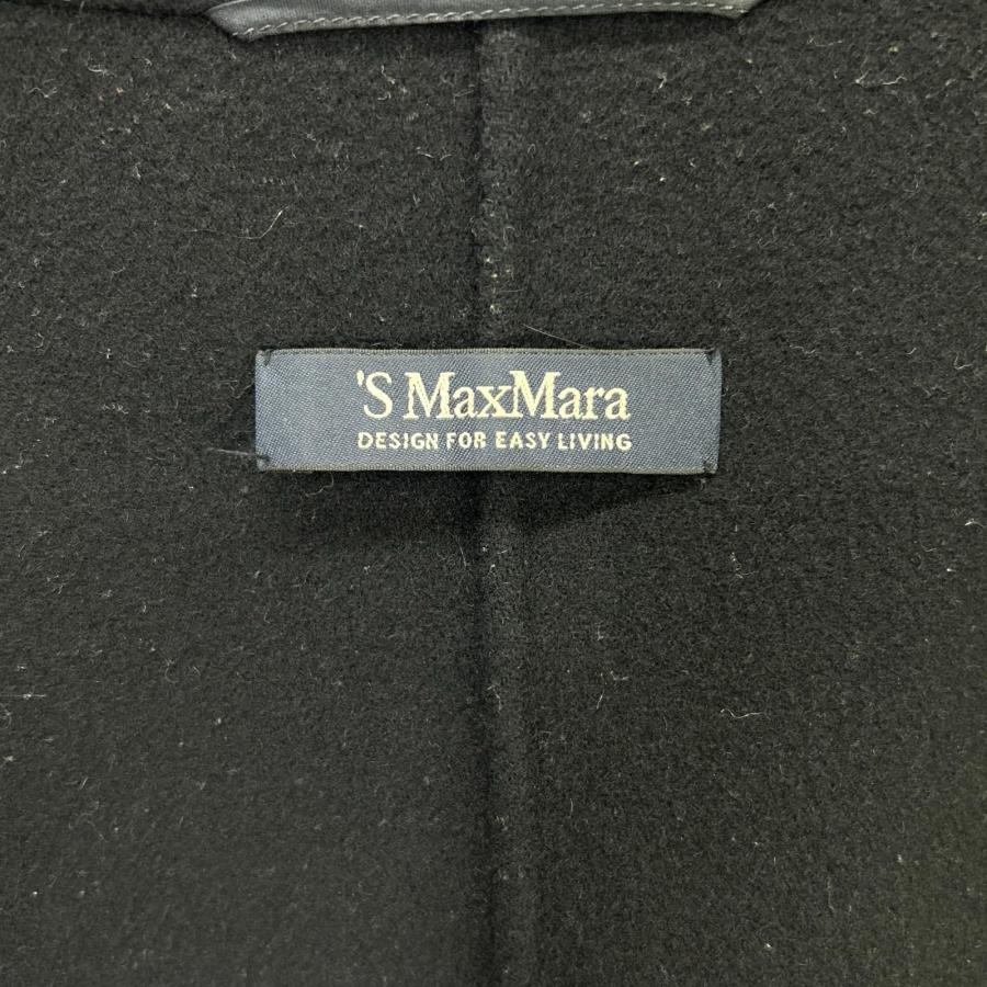 S MaxMara エスマックスマーラ 【Cucito A Mano】ネイビー ウール100 チェスターコート ネイビー コート ウール レディース 中古の画像