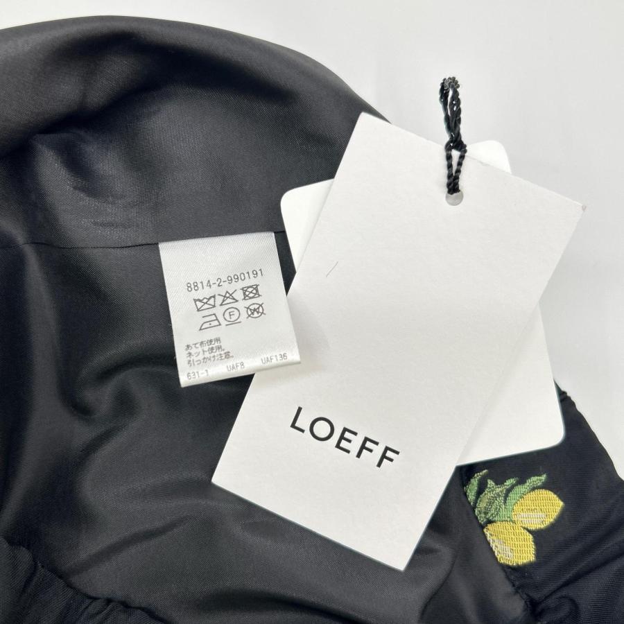 LOEFF ロエフ 8814-2-990191 ブラック ウール混 レモンジャガード