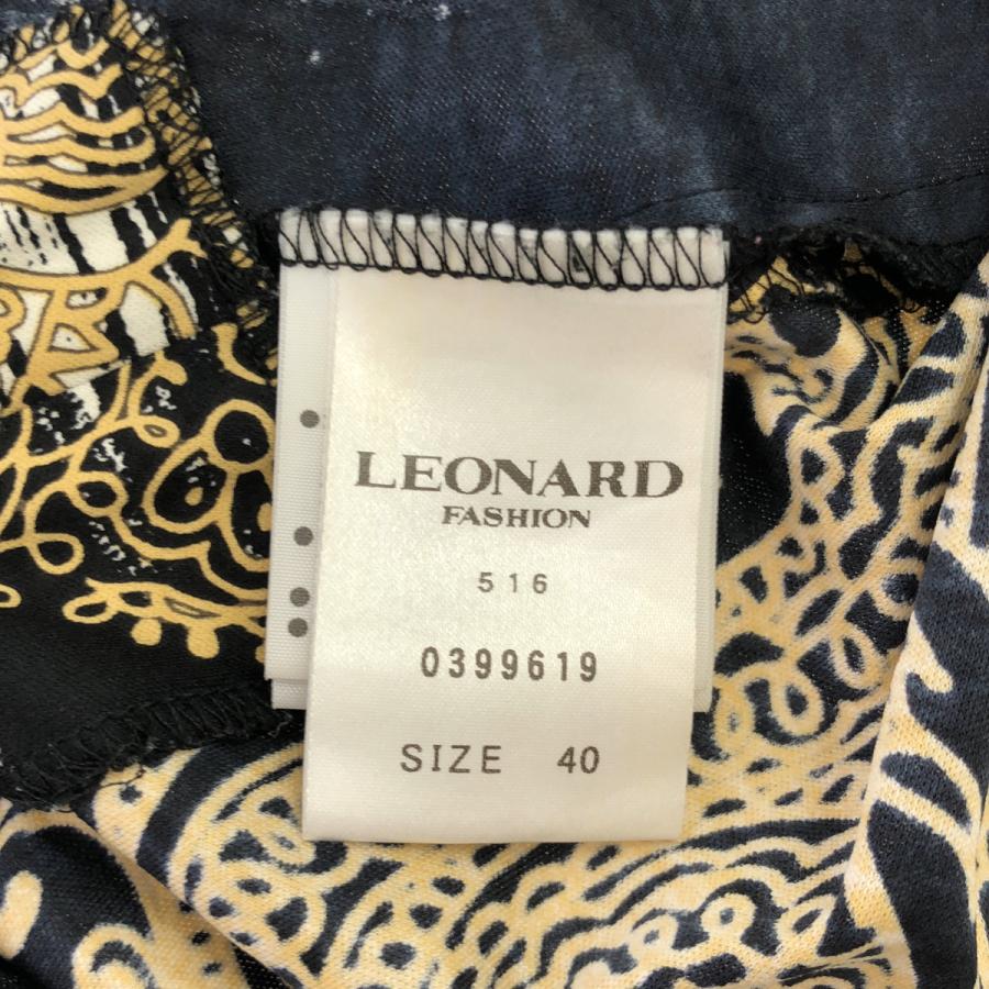 LEONARD（レオナール） 0399619 ブラック×ゴールド コットン ライン 