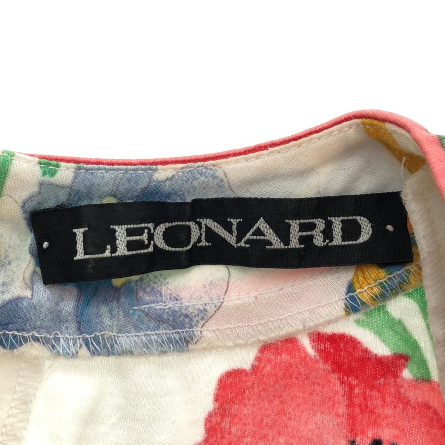 LEONARD（レオナール） アイボリー コットン 花柄 カットソー スカート