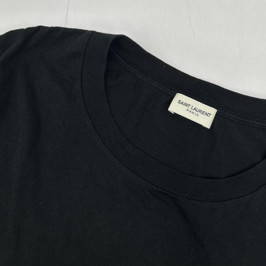 SAINT LAURENT PARIS サンローランパリ 18SS 541888 YB2XS ブラック ロゴプリント クルーネックTシャツ S SAINT LAURENT PARIS サンローランパリ 18SS 541888 YB2XS ブラック