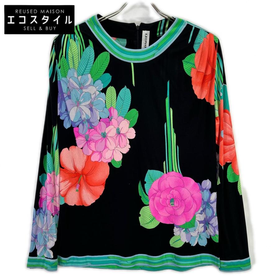 LEONARD PARIS 花柄 シルク ロングスリーブ カットソー 44 LEONARD PARIS 花柄 シルク ロングスリーブ カットソー 44 ブランド