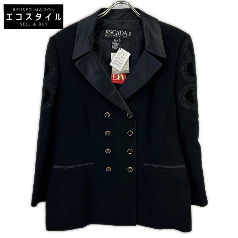 ESCADA（エスカーダ） ブラック 金ボタン ダブル デザインジャケット 