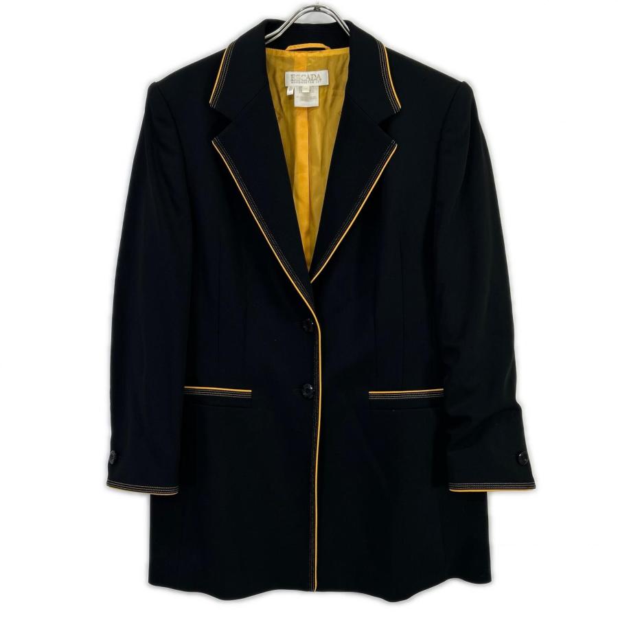 ESCADA（エスカーダ） ブラック イエローパイピンング テーラード