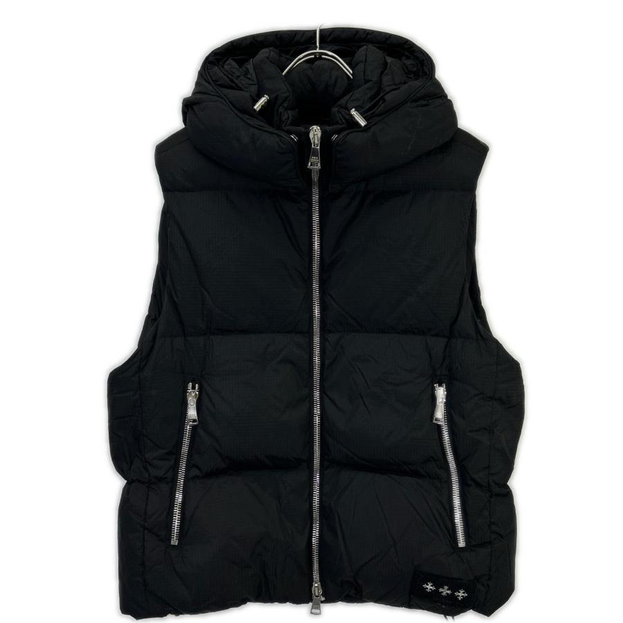 TATRAS タトラス MTAT21A4782-D MELKO ブラック フーデッドダウンベスト サイズ2 02 ベスト ナイロン メンズ 中古の画像