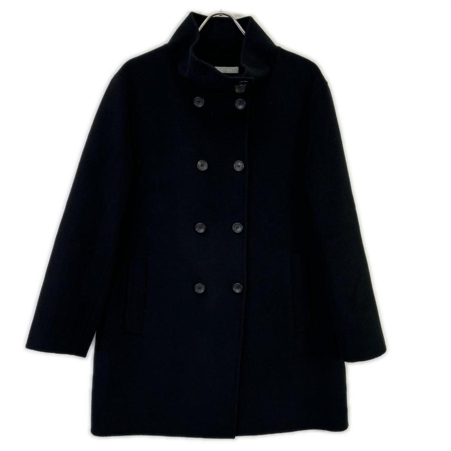 【美品】定価8.6万 セオリーリュクス フーデッドコート ネイビー 38 M theory luxe（セオリーリュクス） 4309601 24AW ブラック MOXIE OLEVIA