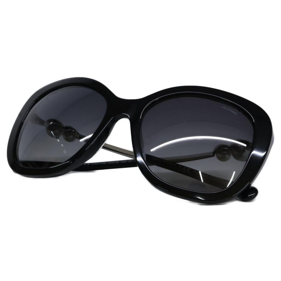 美品 CHANEL シャネル 5339-H-A c.501/S8 ココマーク イミテーションパール サングラス 55□18 140 レディースの画像