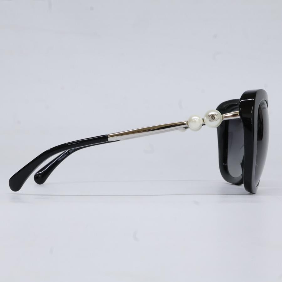 美品 CHANEL シャネル 5339-H-A c.501/S8 ココマーク イミテーションパール サングラス 55□18 140 レディースの画像
