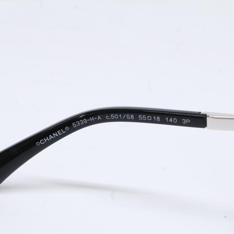 美品 CHANEL シャネル 5339-H-A c.501/S8 ココマーク イミテーションパール サングラス 55□18 140 レディースの画像