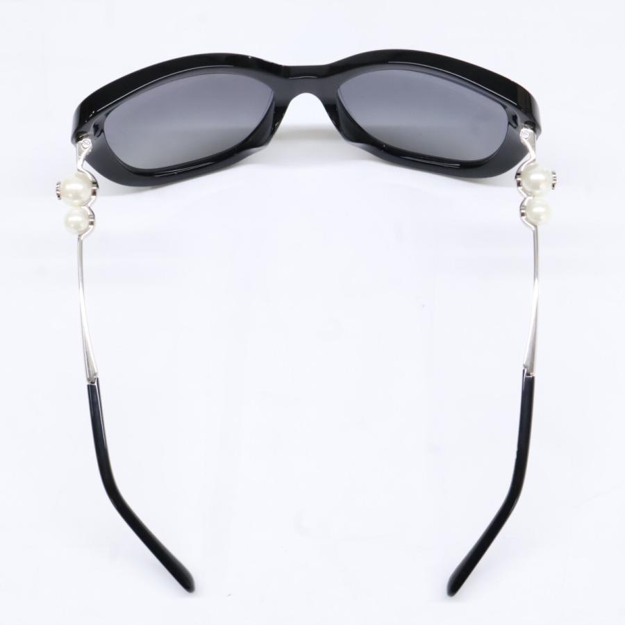 美品 CHANEL シャネル 5339-H-A c.501/S8 ココマーク イミテーションパール サングラス 55□18 140 レディースの画像