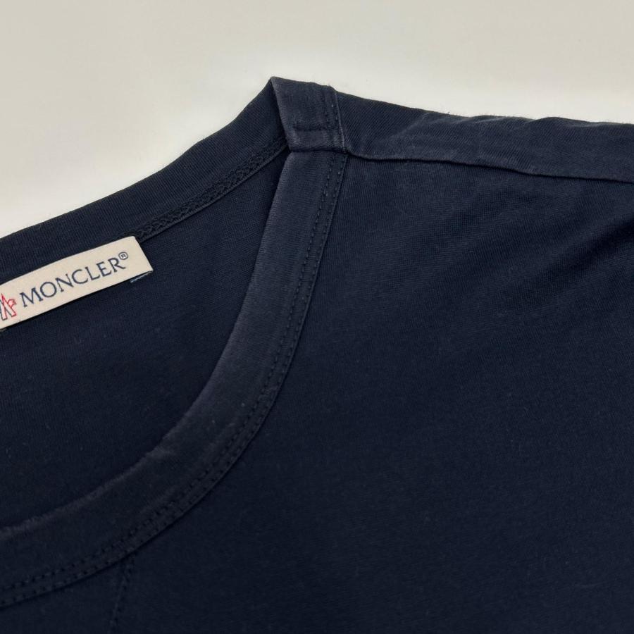 MONCLER（モンクレール） ネイビー ダブルワッペン MAGLIA Tシャツ