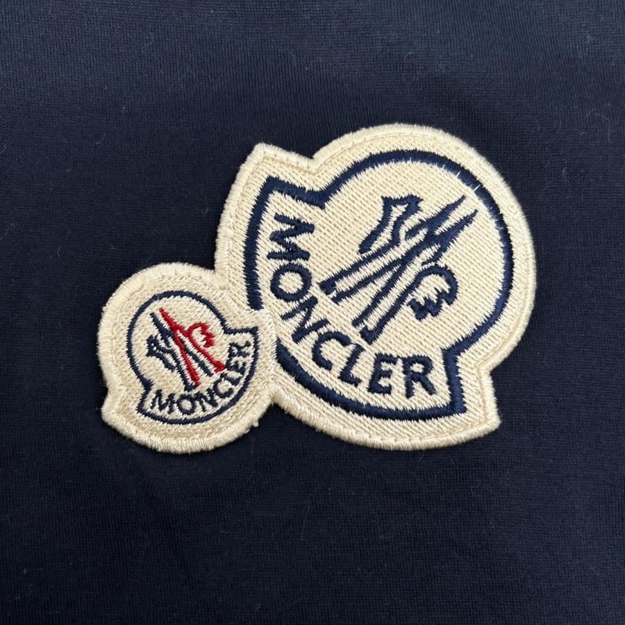 MONCLER（モンクレール） ネイビー ダブルワッペン MAGLIA Tシャツ 