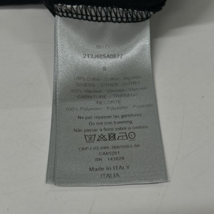 DIOR ディオール 213J685A0677 22SS ブラック CCD Heart ワッペン Tシャツ ブラック S トップス コットン メンズ 中古の画像