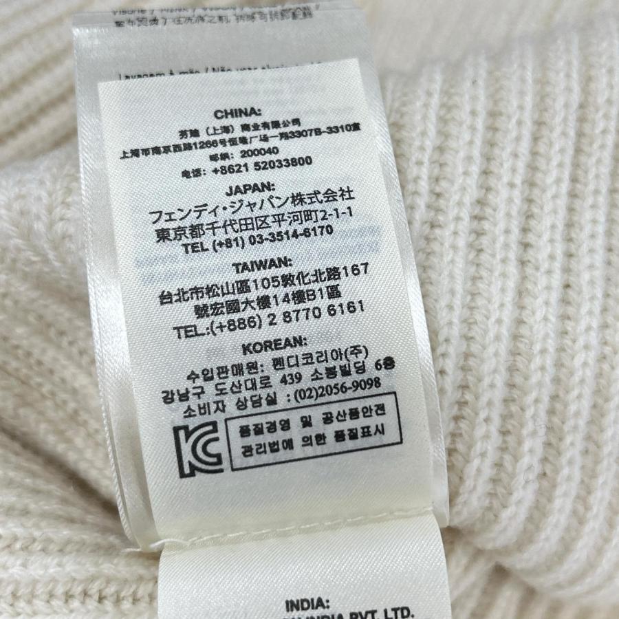 FENDI フェンディ FZY545 A1DE 17年製 ホワイト カシミヤ100 ホルターネックニットトップス ホワイト 40 トップス カシミヤ レディース 中古の画像
