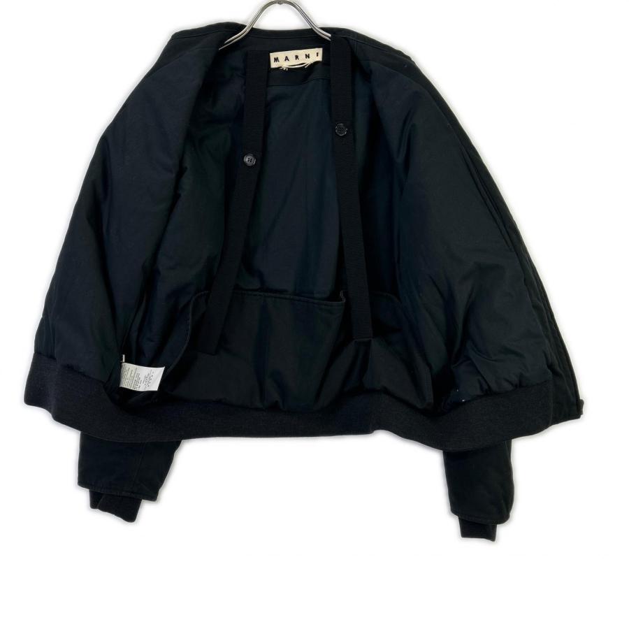 MARNI（マルニ） ブラック ノーカラー ボンバージャケット ブラック 44 