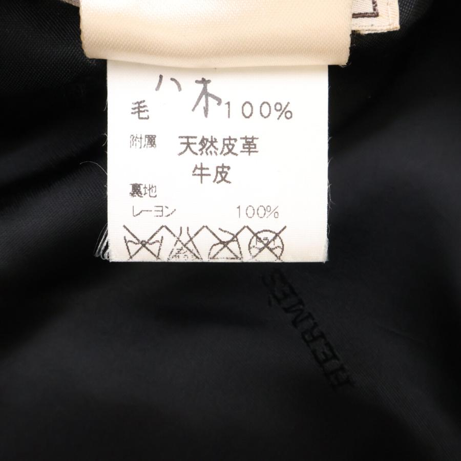 国内正規 HERMES エルメス カシミヤ100％ ジップアップ ハーフ コート