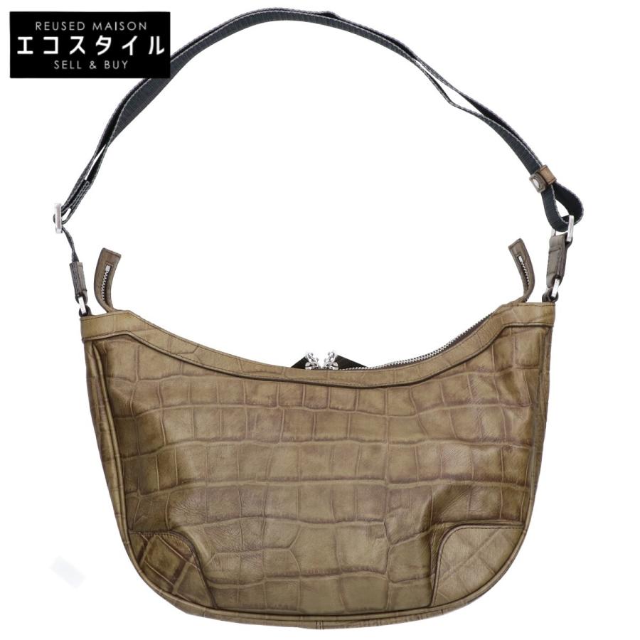 aniary アニアリ 【美品】12-03001 Barchetta Shoulder M 三日月型 バルケッタ ダブルエンボスレザー 美品 aniary アニアリ 12-03001 Barchetta Shoulder M 三日月型