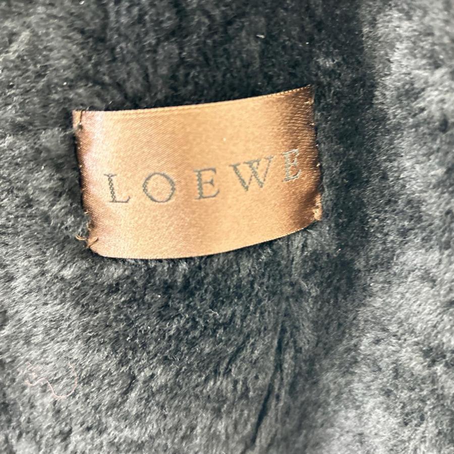 LOEWE（ロエベ） ブラック ムートン ロングコート ブラック 44 コート