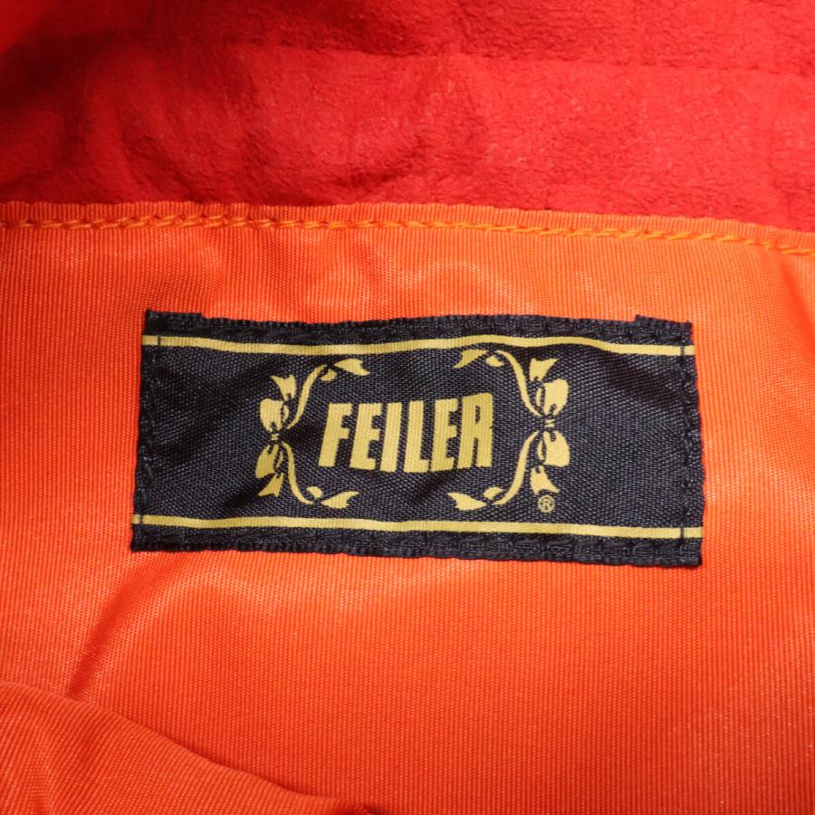 美品/ FEILER フェイラー ハイジ 巾着 ショルダーバッグ レッド