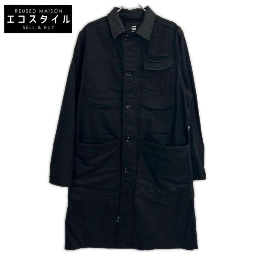 G-STAR RAW ジースターロゥ ブラック patched pocket trench/デニムトレンチコート M G-STAR RAW ジースターロゥ ブラック patched pocket trench/デニム