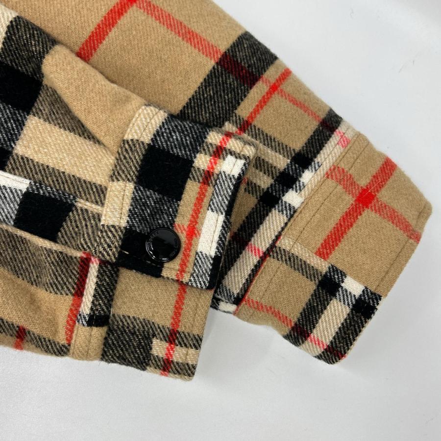 BURBERRY バーバリー ブラウン ノバチェック ウール CATERHAM BLOCK SHIRT M BURBERRY（バーバリー） ブラウン ノバチェック ウール CATERHAM BLOCK