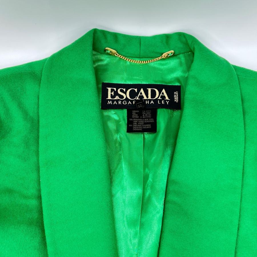 ESCADA（エスカーダ） 90s グリーン ウールカシミヤ 金ボタン ダブル