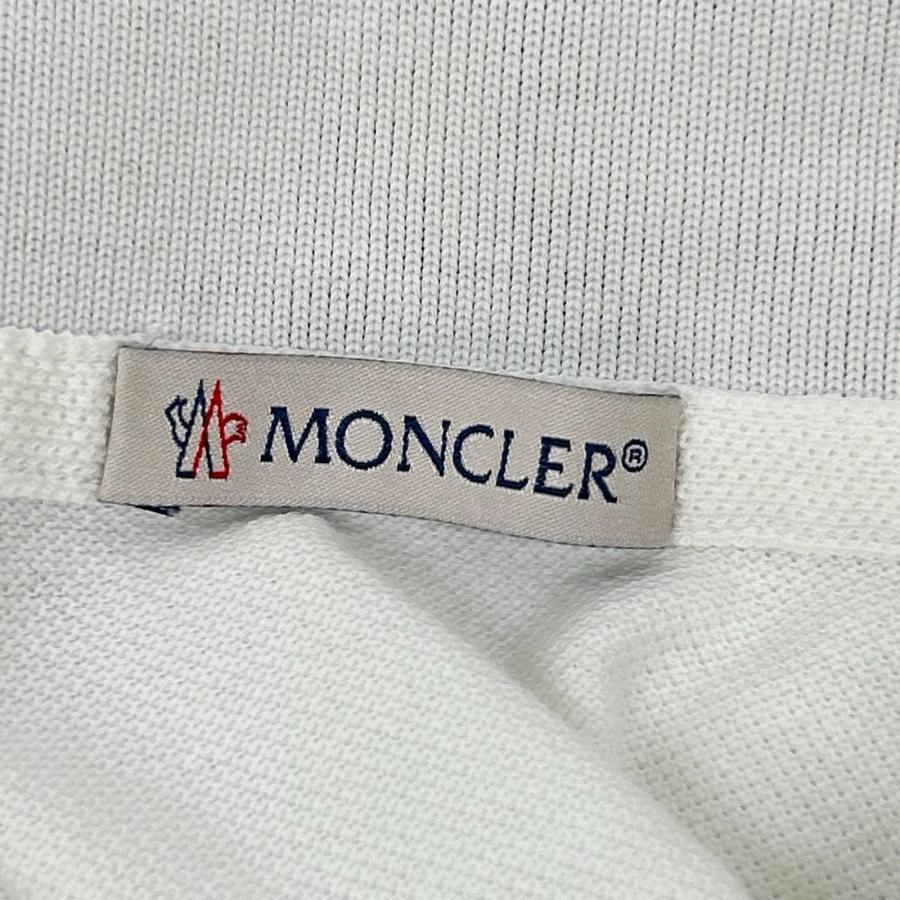 MONCLER（モンクレール） 18年 ホワイト 襟ロゴ 半袖 ポロシャツ