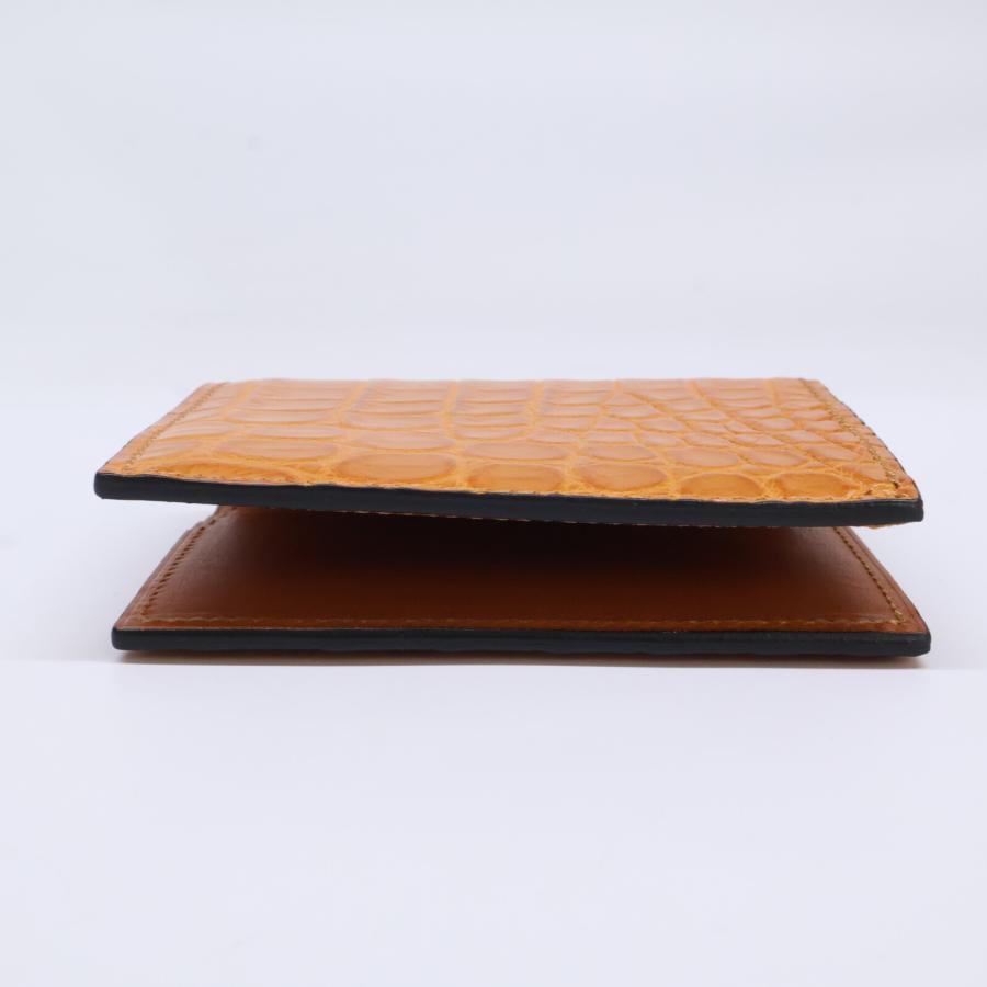 新品同様 MANSOU 万双 m00000415 クロコダイルミニ財布(小銭入無