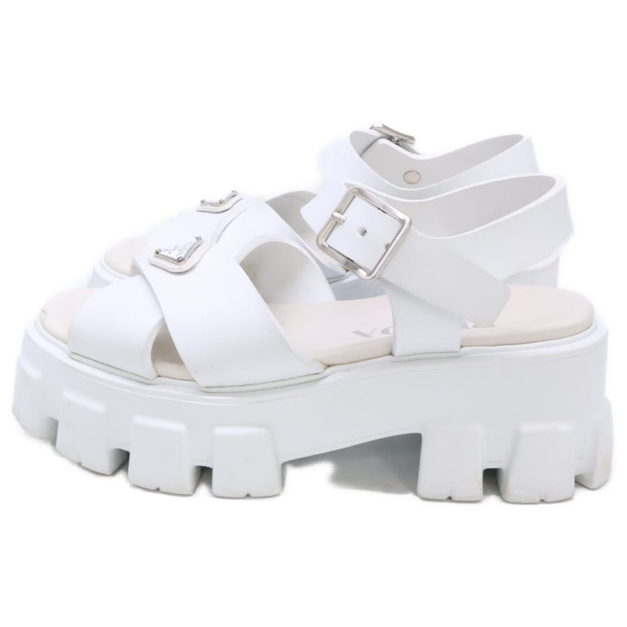 PRADA（プラダ） トライアングルロゴ モノリス ラバーサンダル 35