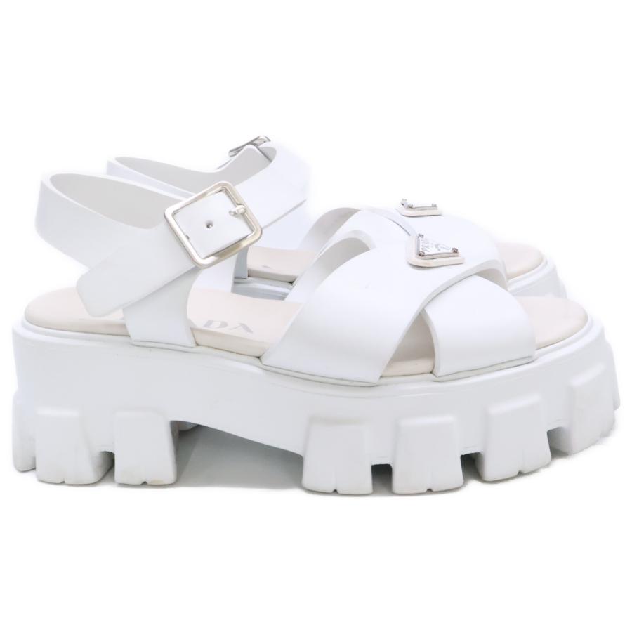 PRADA（プラダ） トライアングルロゴ モノリス ラバーサンダル 35