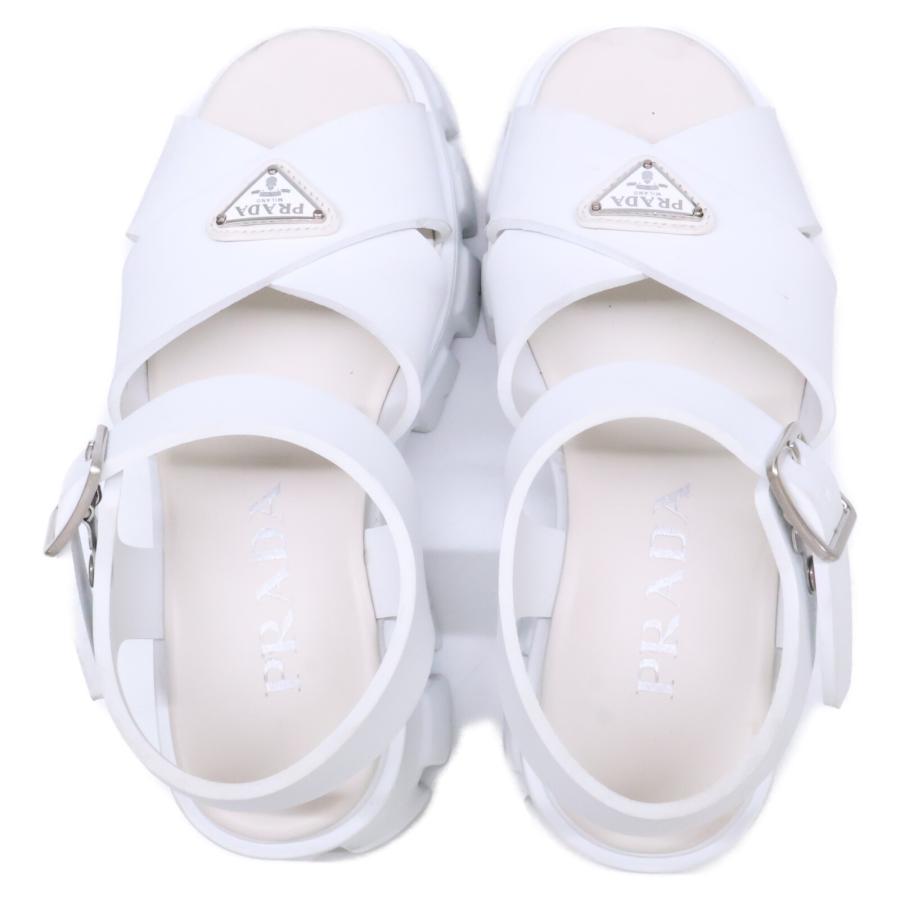 PRADA（プラダ） トライアングルロゴ モノリス ラバーサンダル 35