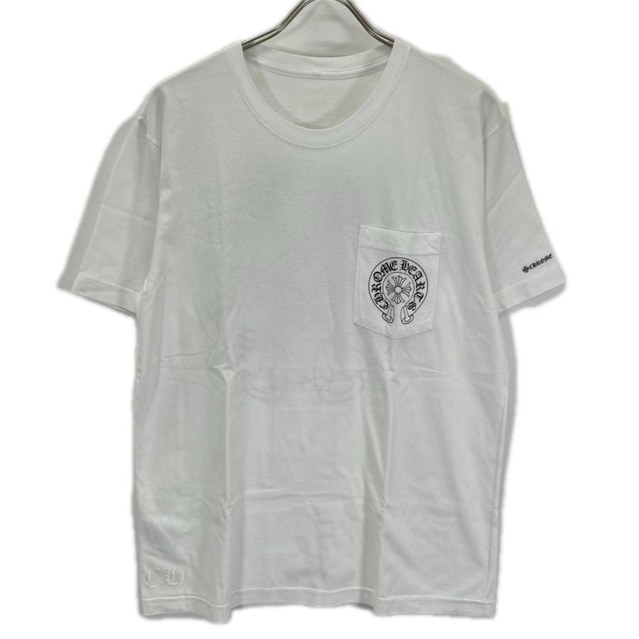 CHROME HEARTS ポケットTシャツ ホワイト ホースシュー CHROME HEARTS（クロムハーツ） ホワイト ホースシュー ポケット 半袖T