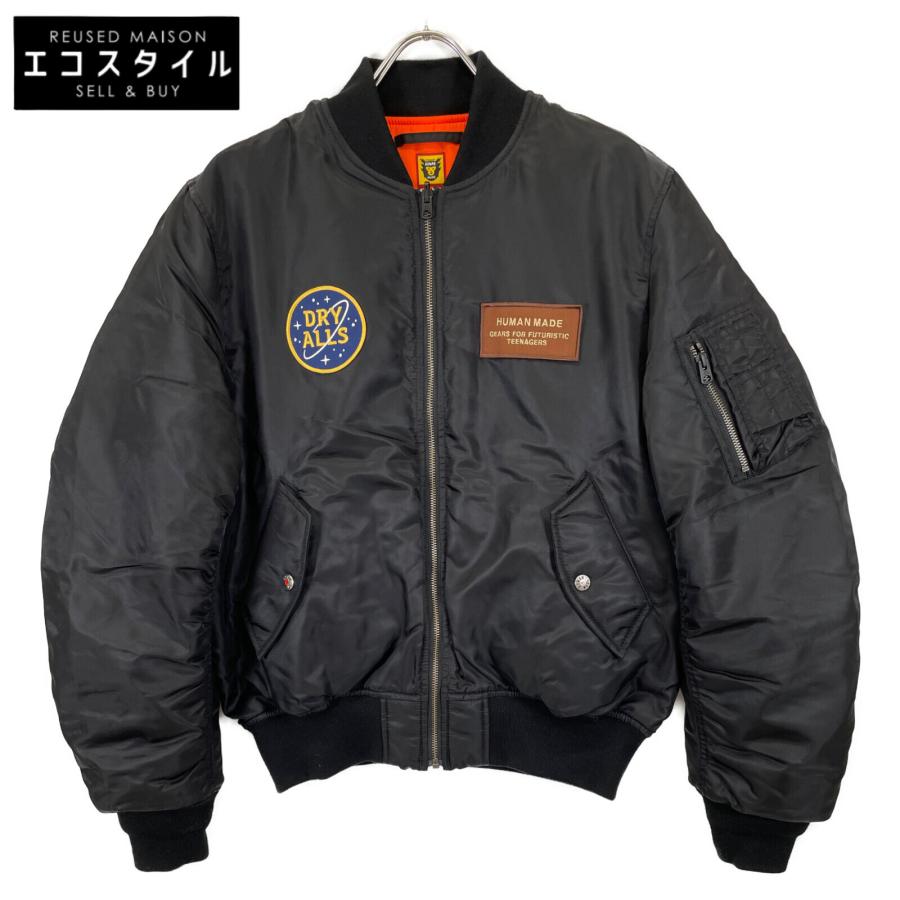 HUMAN MADE ヒューマンメイド ブラック MA-1 ロゴワッペン