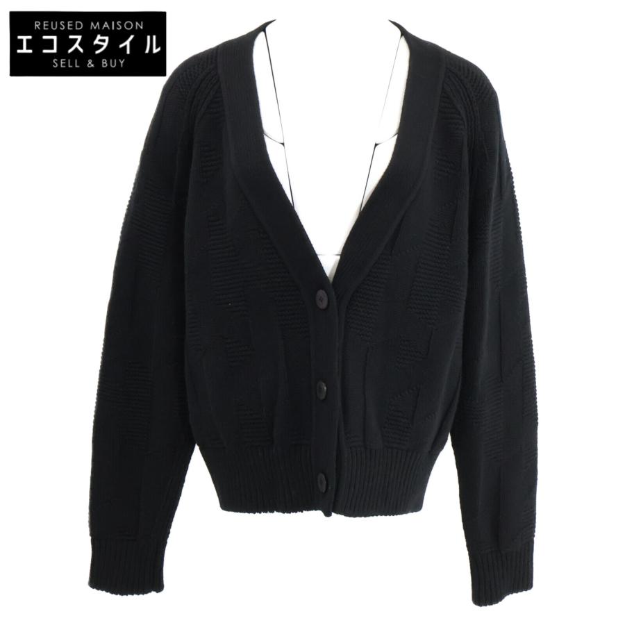 HERMES ブラックニットカーディガン