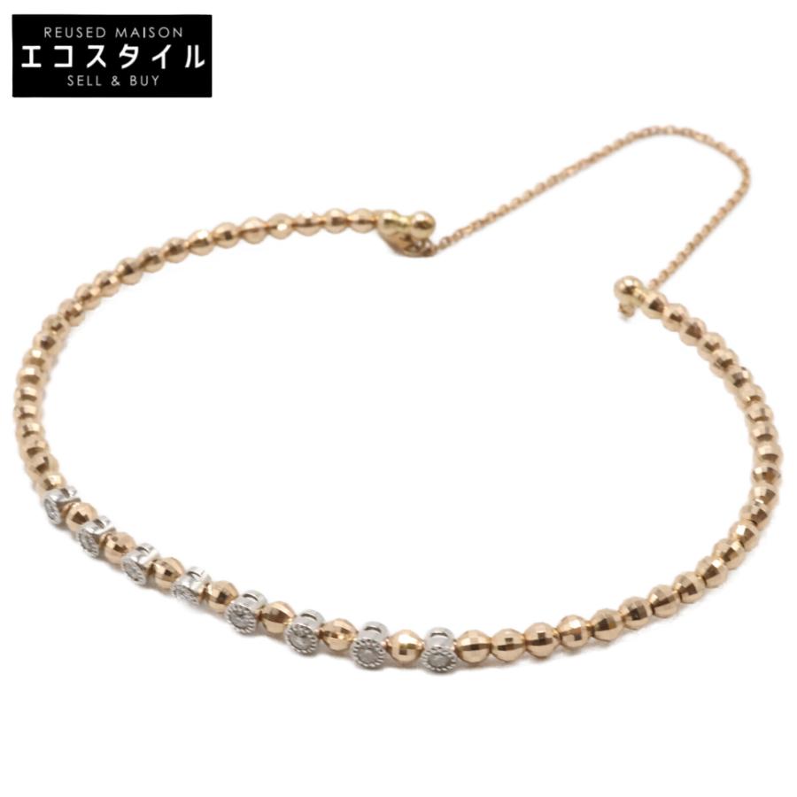 美品 K18 0.15 ダイヤモンド ミラーカットビーズ ブレスレット ピンク  
