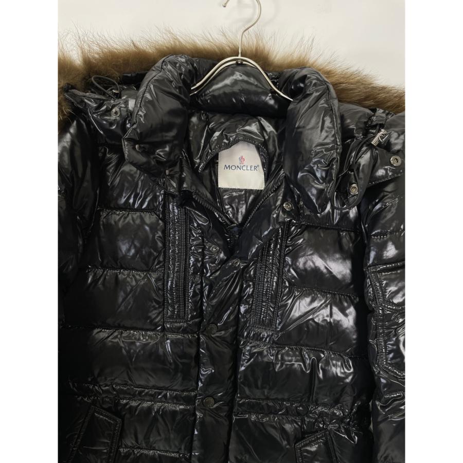 ［極美品］モンクレール　ダウンジャケット　アルベス　ブラック MONCLER (モンクレール) スキーワッペン フルジップ ダウンジャケット
