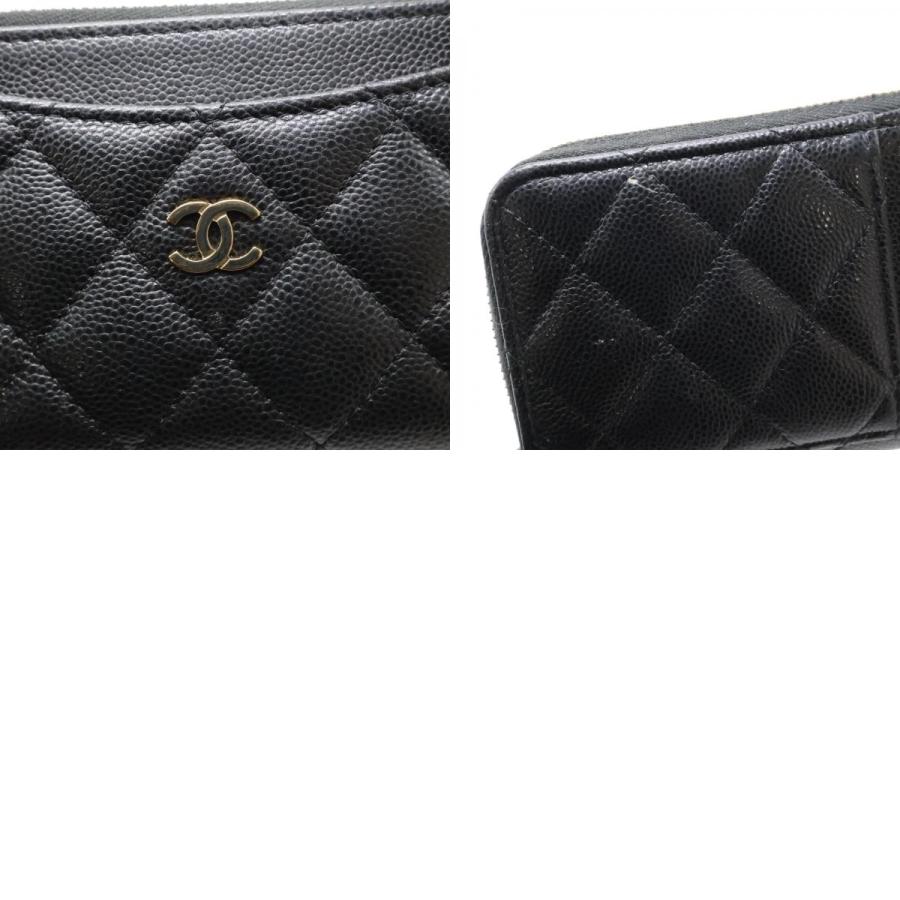 CHANEL シャネル AP3179 キャビアスキン クラシック ジップ カード  