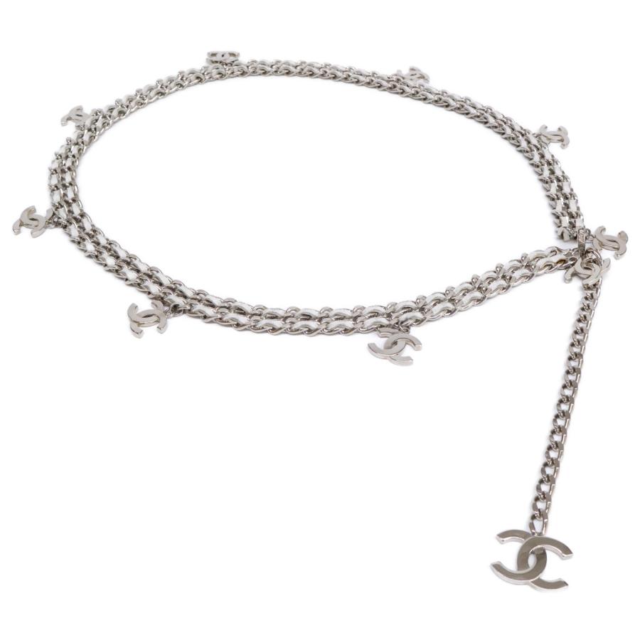 CHANEL（シャネル） 97P CCココチャーム付 レザー/チェーン ベルト 
