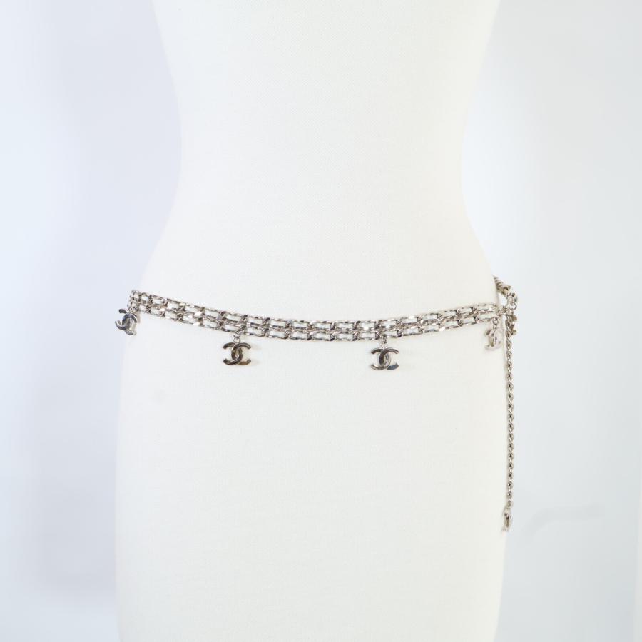 CHANEL（シャネル） 97P CCココチャーム付 レザー/チェーン ベルト 