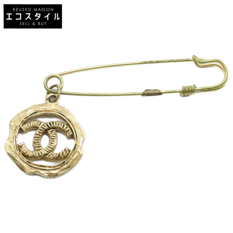 CHANEL 美品 シャネル CCココマーク ピン ブローチ ゴールド CHANEL 美品 シャネル CCココマーク ピン ブローチ ゴールド